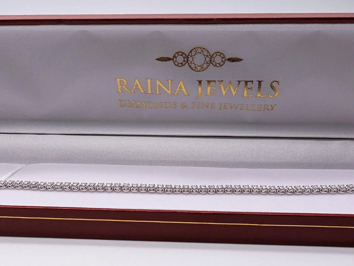 18ct White Gold Diamond Tennis Bracelet 4claw 1.50cts 7.0  Diamond Bracelets