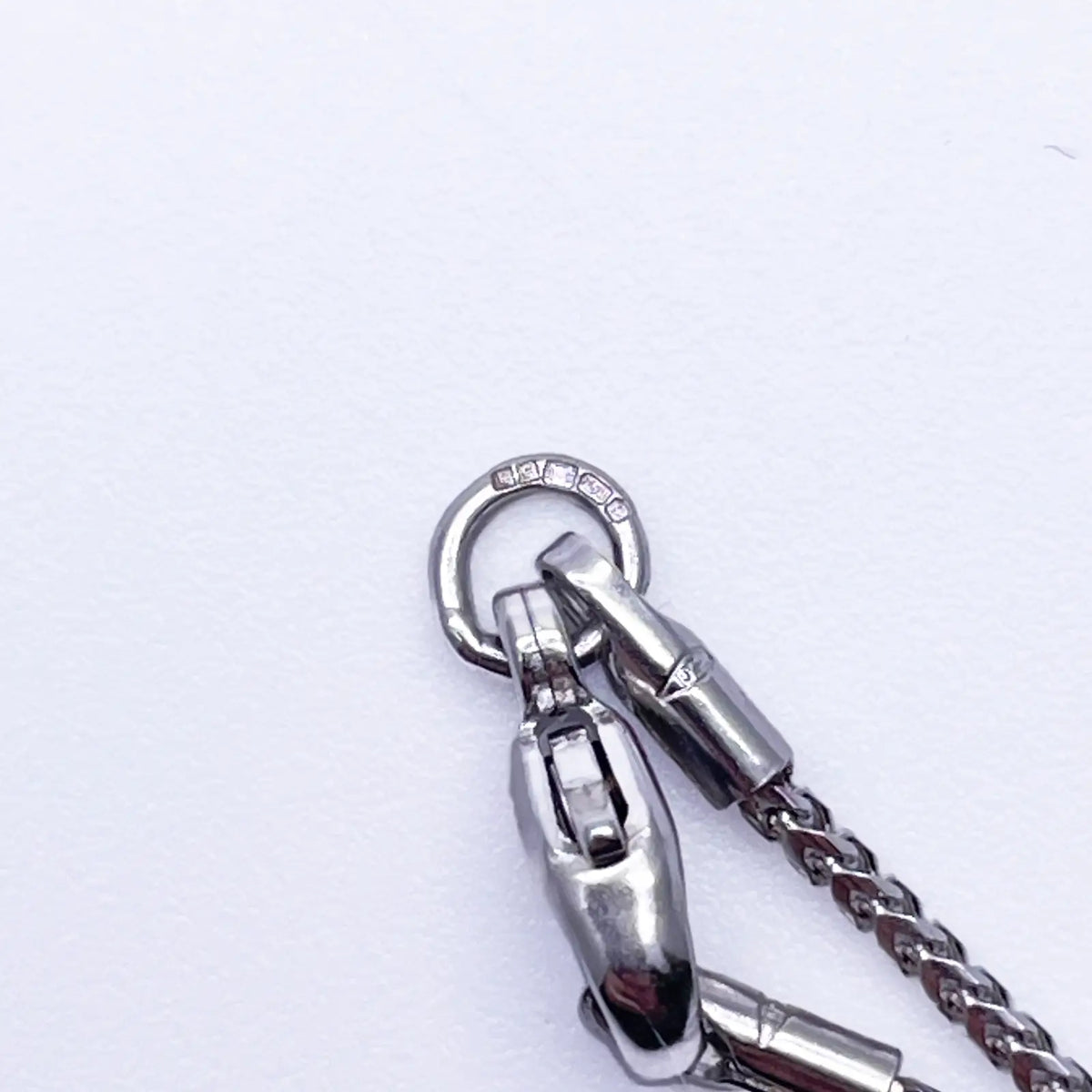 18ct White Gold Franco Necklace 16''inch 