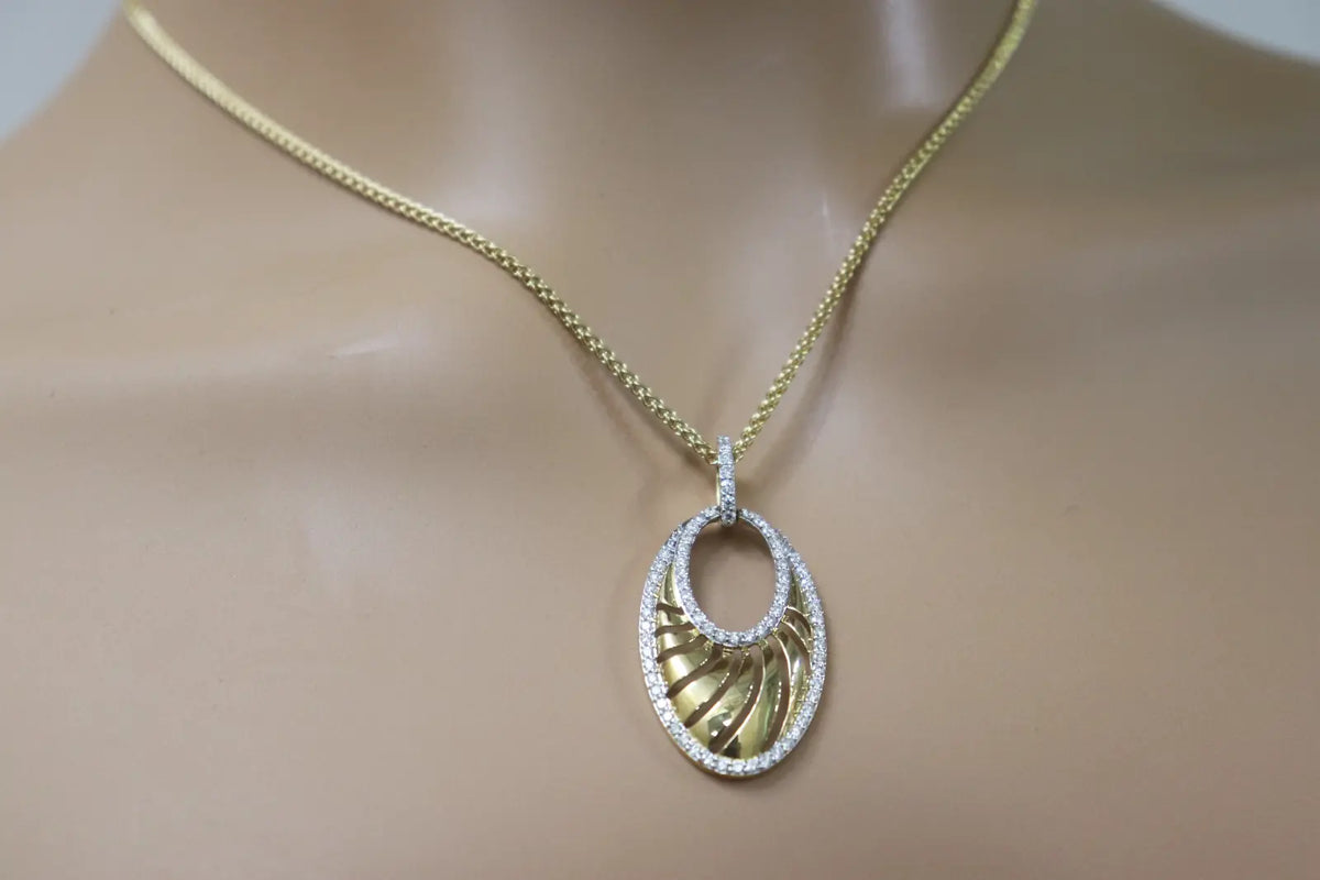 18ct Yellow Gold Diamond Necklace 1.55cts 