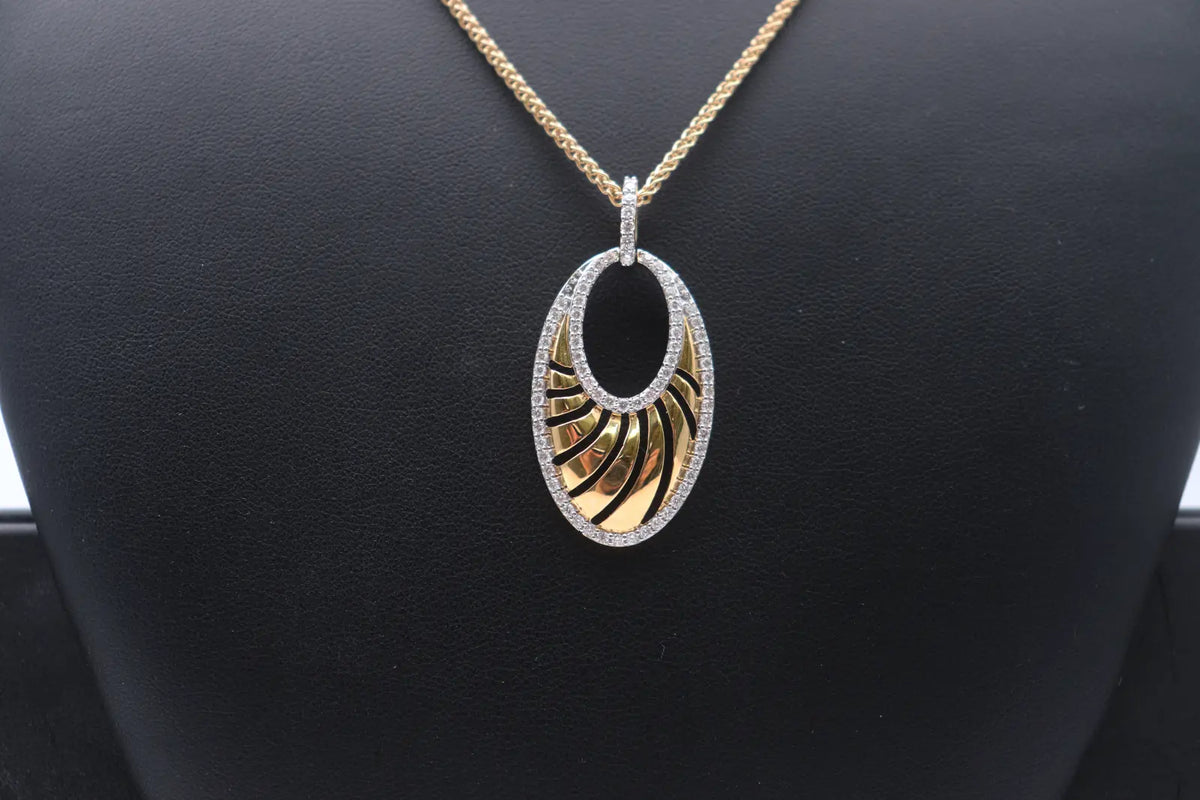 18ct Yellow Gold Diamond Necklace 1.55cts 
