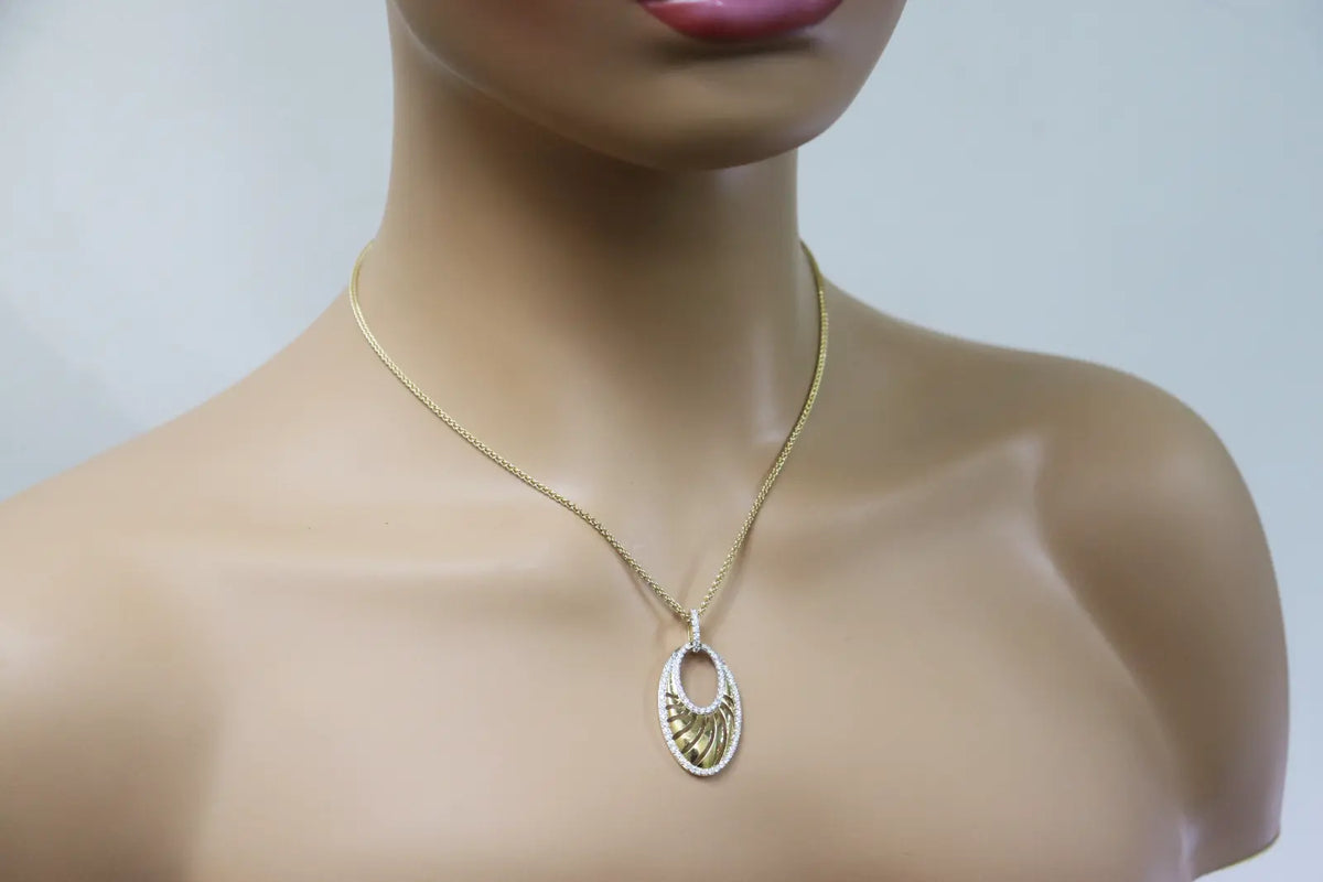 18ct Yellow Gold Diamond Necklace 1.55cts 