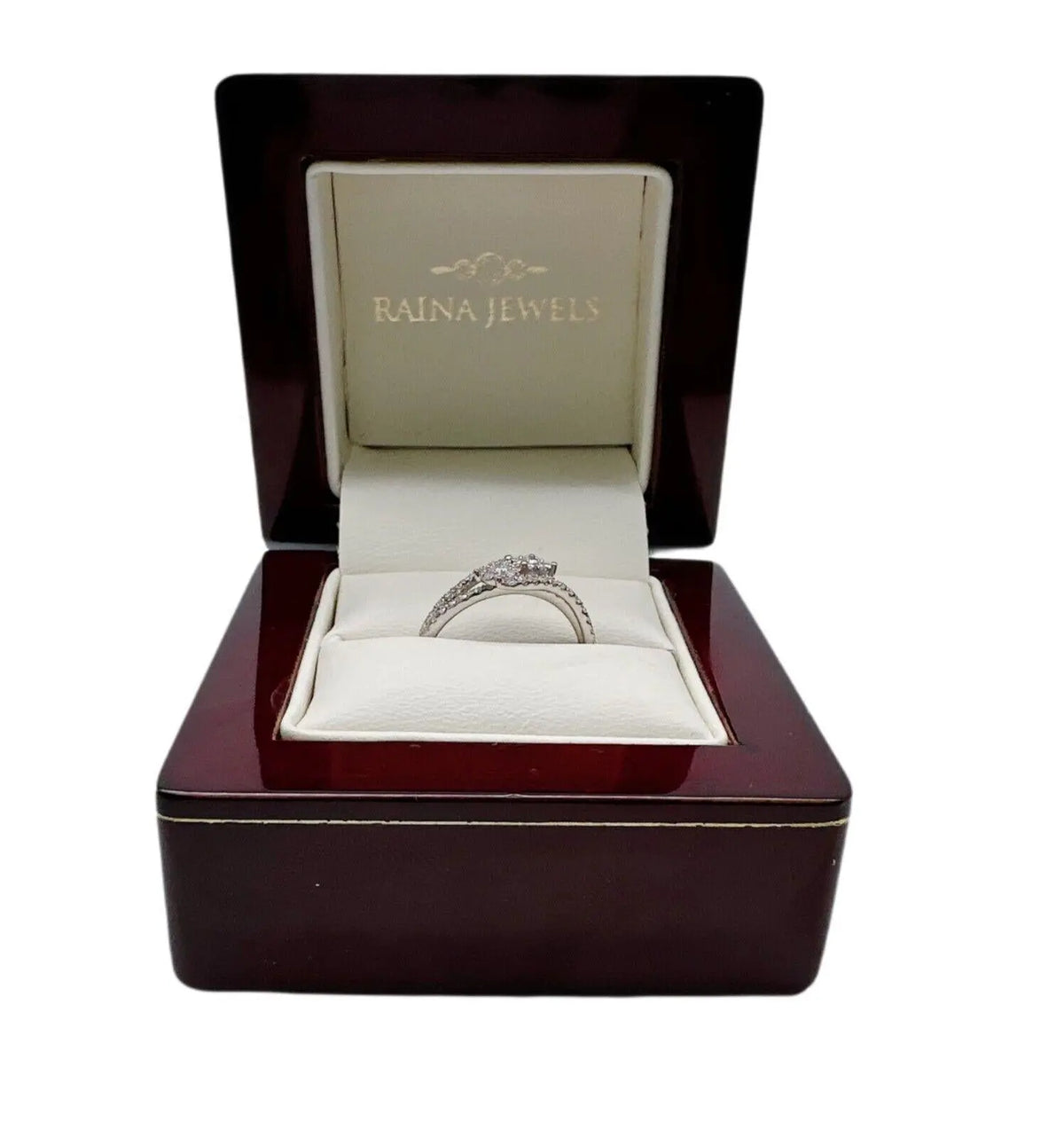 18Carat White Gold Double Row Diamond Cluster Ring 0.40 carats GH SI Hallmark¬† Diamond Ring
