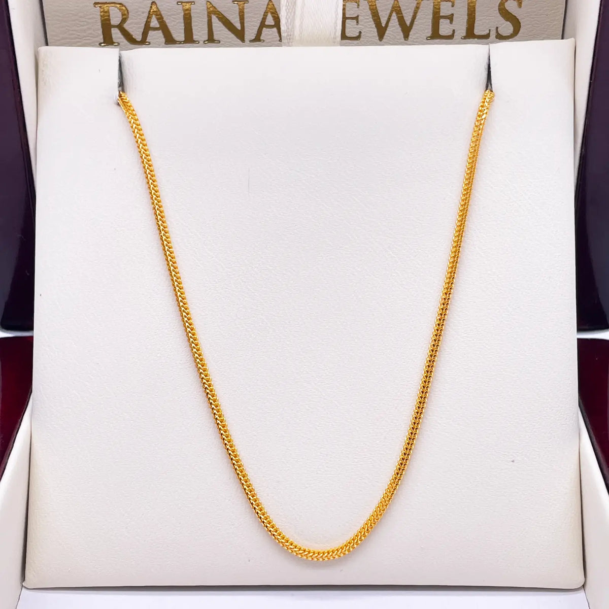 22ct Yellow Gold FoxTail Dragon Chain Necklace 18"inches 