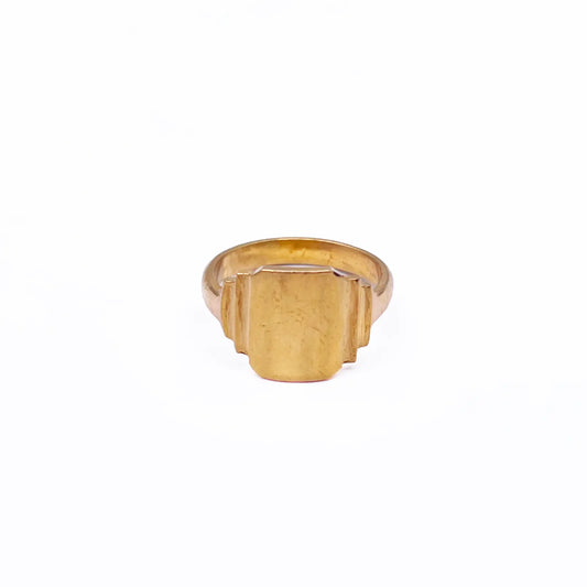 22ct Yellow Gold High Polished Children's Signet Ring 9.0mm 