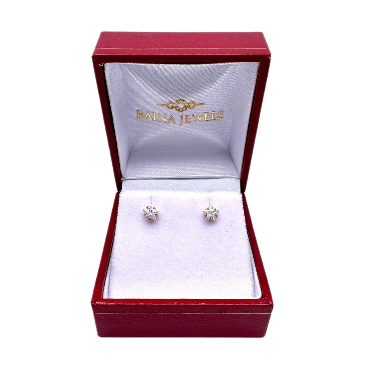 22ct Yellow Gold & Cubic Zirconia Children Stud Earrings Durable Steam 3.0-4.5MM 