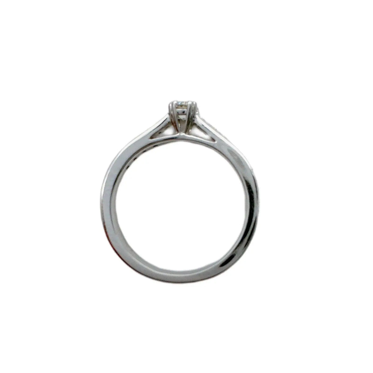 18ct White Gold Brilliant Cut Diamond Engagement Ring Twin Claws 0.29 carats Raina Jewels