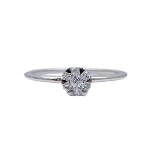 18ct White Gold  Seven Round Diamond Cluster Ring GSI¬† Other