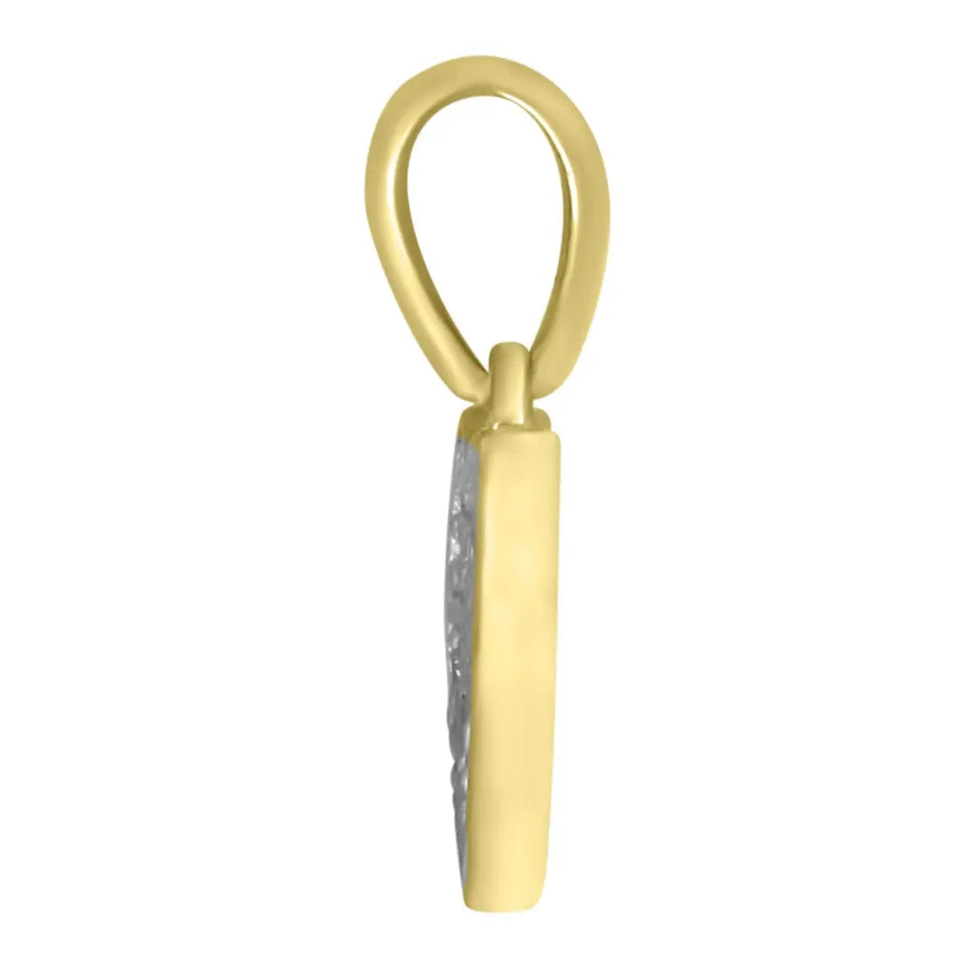 9ct Yellow Gold & Natural Diamonds Heart Pendant with 9ct Chain 0.14ct 