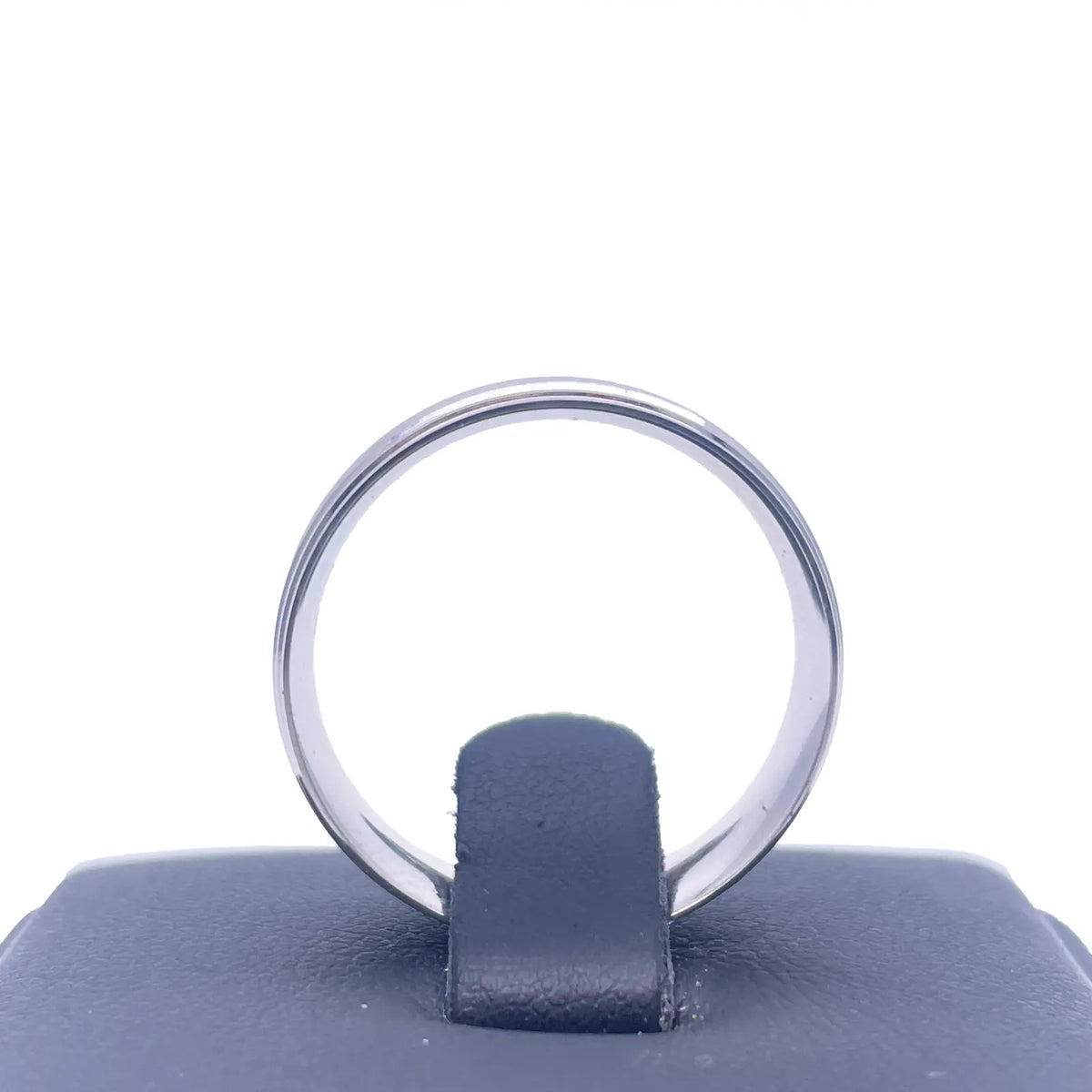 Mens Platinum Wedding Band 7mm Matt Centre & Grooved Edges Heavy Weight  Platinum Ring