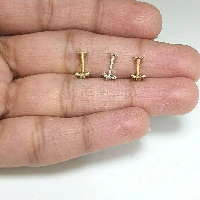 Round Diamond Nose Stud / Nose Pin 18ct Yellow / White/ Rose Gold 0.07 cts  Nose Stud