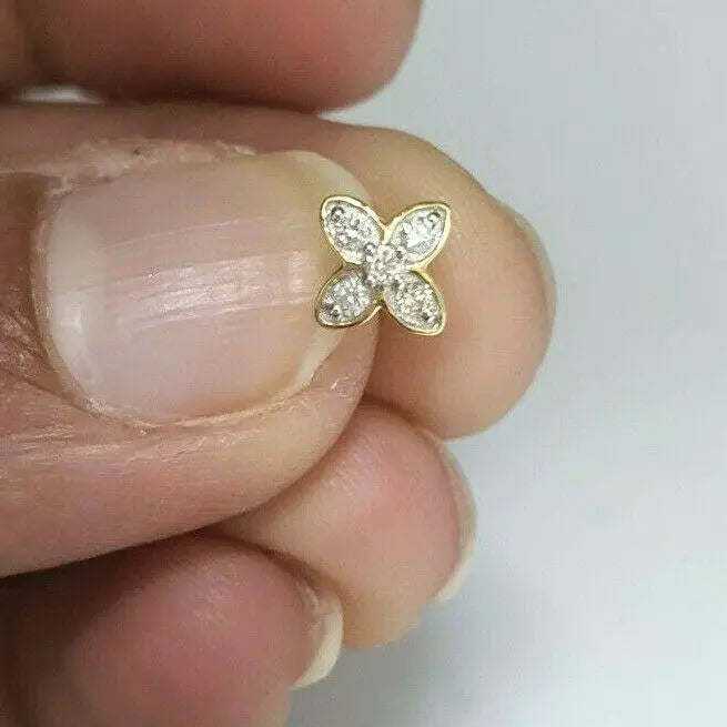 Round Diamond Nose Stud / Nose Pin 18ct Yellow / White/ Rose Gold 0.07 cts  Nose Stud